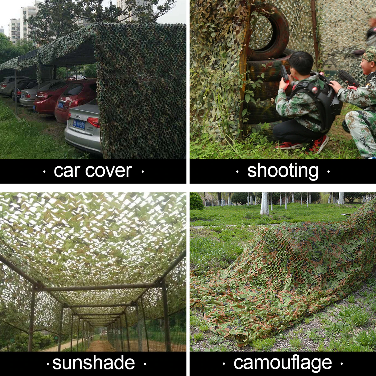 Cheap Goat Tents Multi size USA Jungle Camouflage Net Camo Net Ultralight Car Camping Garden Tent Awning Sun Shelter Filet Camouflage Mesh Sun Shelter 